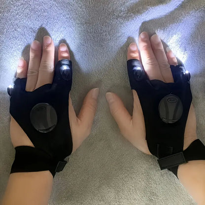 Hands-Free LED Half Finger Gloves