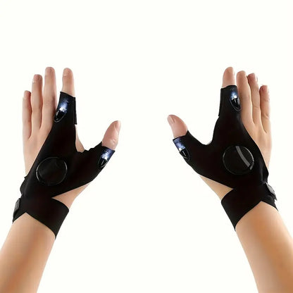 Hands-Free LED Half Finger Gloves